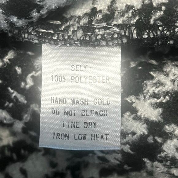 NWT LBLC The Label Pamela Black White Plaid Button-Up Shirt Jacket Shacket Sz L - Picture 11 of 11